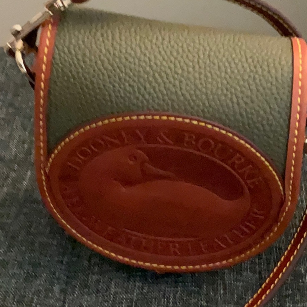 Dooney & Bourke Olive and Chestnut Leather Bag